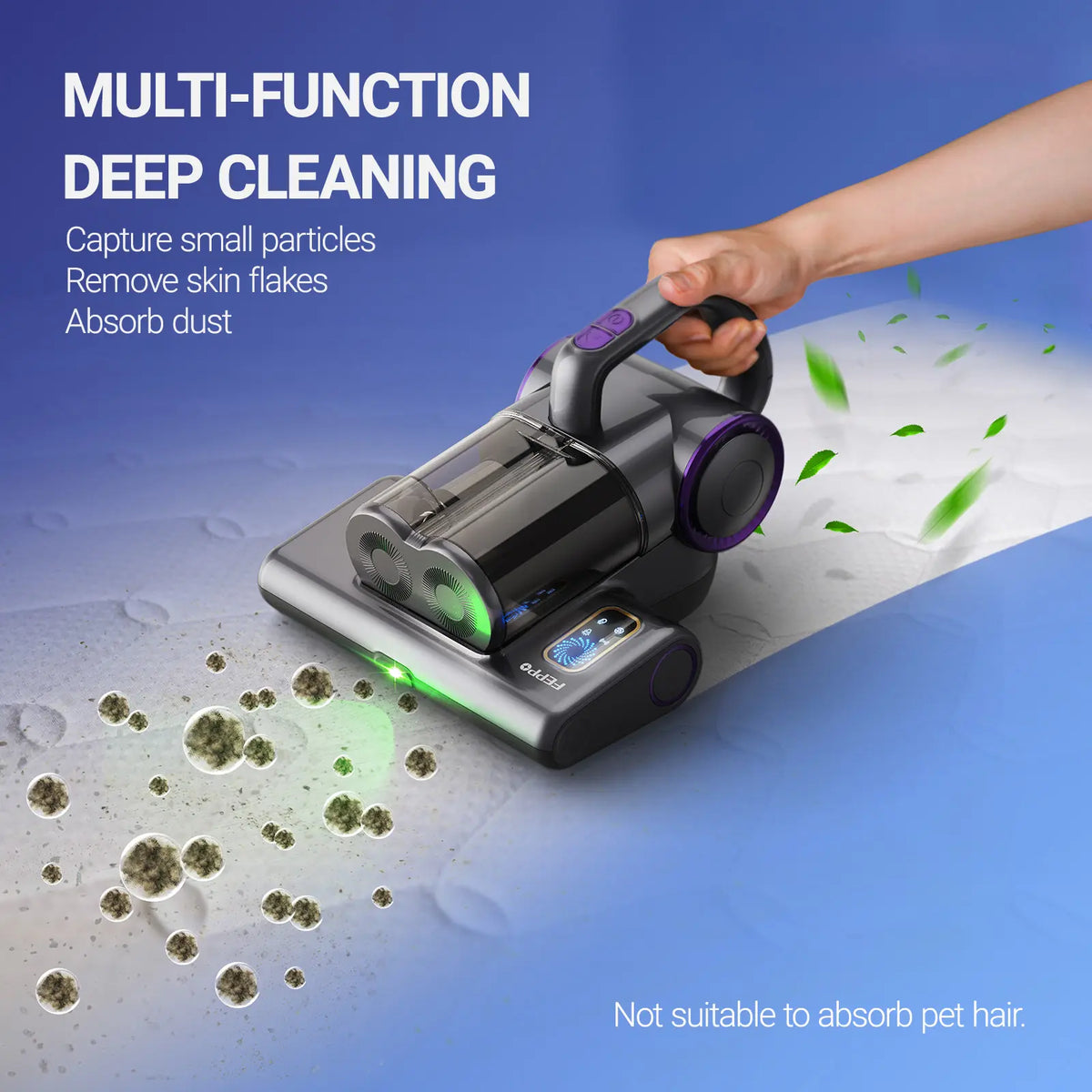 FE-PPO Mattress Vacuum Cleaner with UV-C Light & Powerful Suction