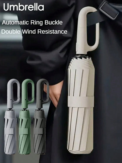 10-Bone Automatic Folding Sun Protection Umbrella