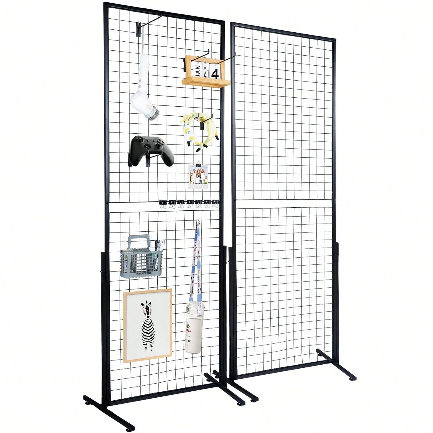 2 Pack Grid Wall Display Panels with T-Base