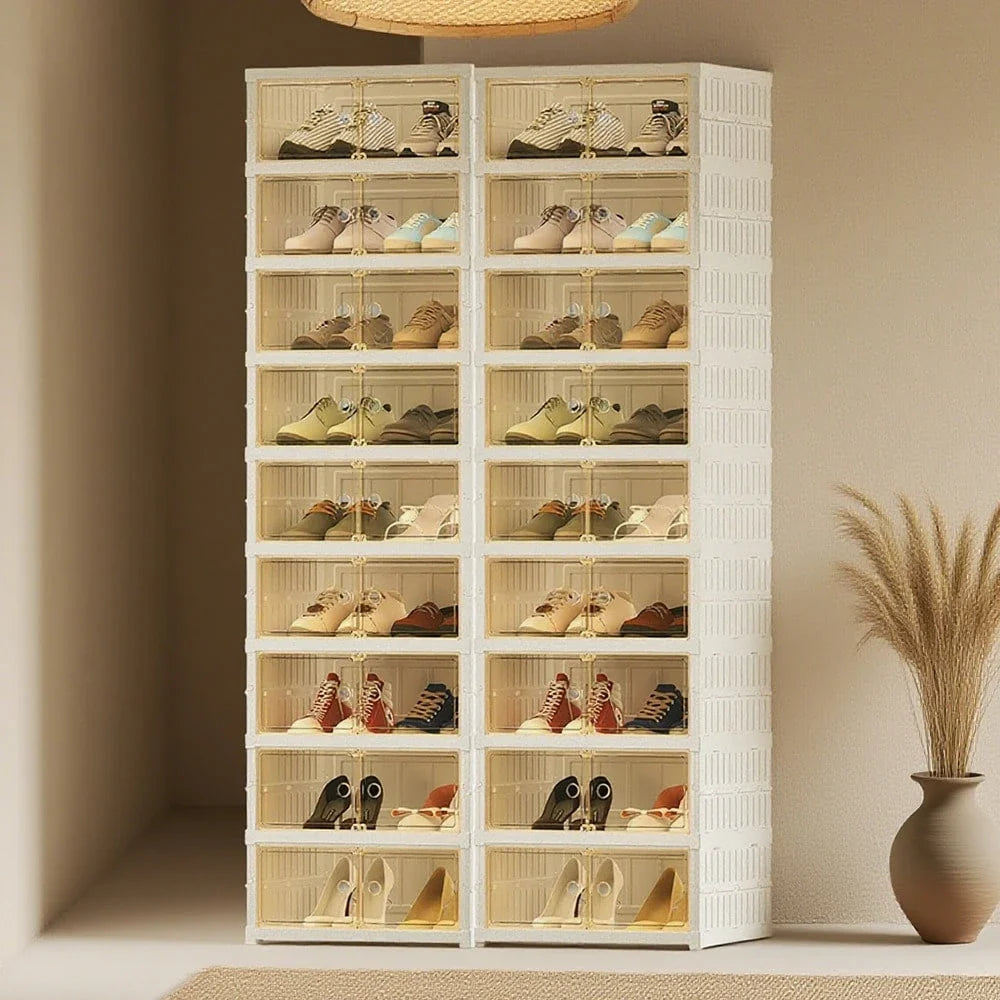 9-Tier Foldable Shoe Cabinet – 36 Pairs Storage Organizer
