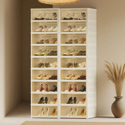 9-Tier Foldable Shoe Cabinet – 36 Pairs Storage Organizer