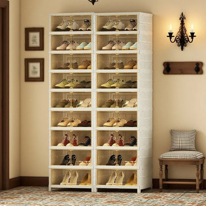 9-Tier Foldable Shoe Cabinet – 36 Pairs Storage Organizer