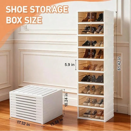9-Tier Foldable Shoe Cabinet – 36 Pairs Storage Organizer