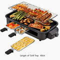 Smokeless Electric BBQ Grill with Adjustable Temperature & Non-Stick Surface