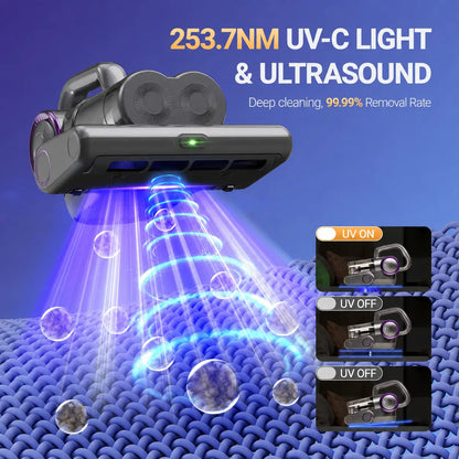 FE-PPO Mattress Vacuum Cleaner with UV-C Light & Powerful Suction