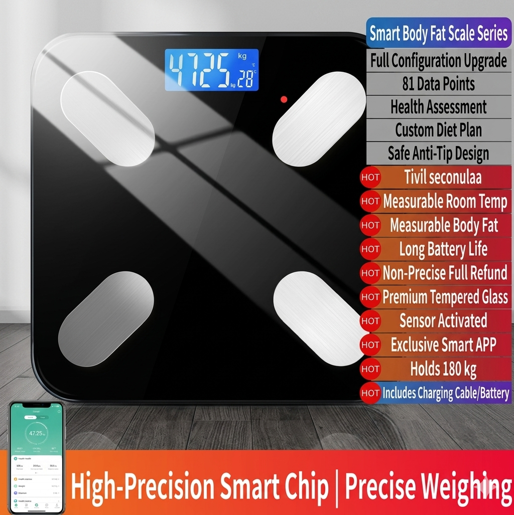 Etekcity Smart Body Fat Scale Bluetooth BMI & Muscle Mass Monitor